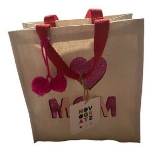 NWT Novogratz Home "MOM" canvas gift tote